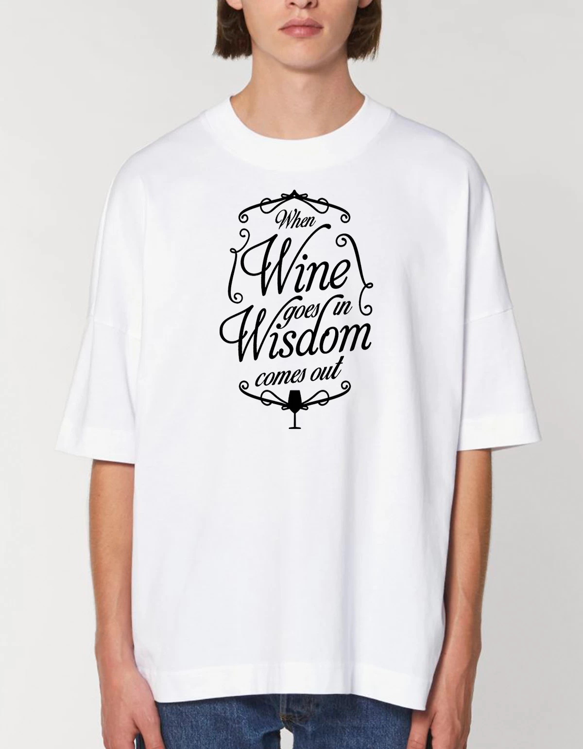 Tricou Oversized Premium Unisex WISDOM WINE Tricou Oversized Premium Unisex WISDOM WINE