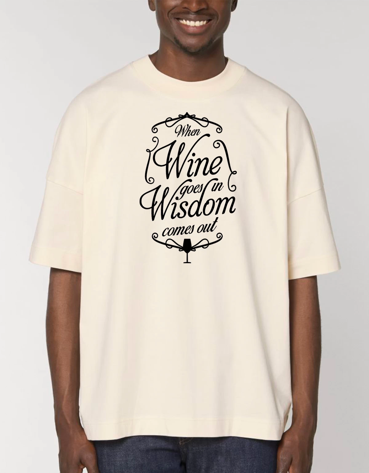 Tricou Oversized Premium Unisex WISDOM WINE Tricou Oversized Premium Unisex WISDOM WINE
