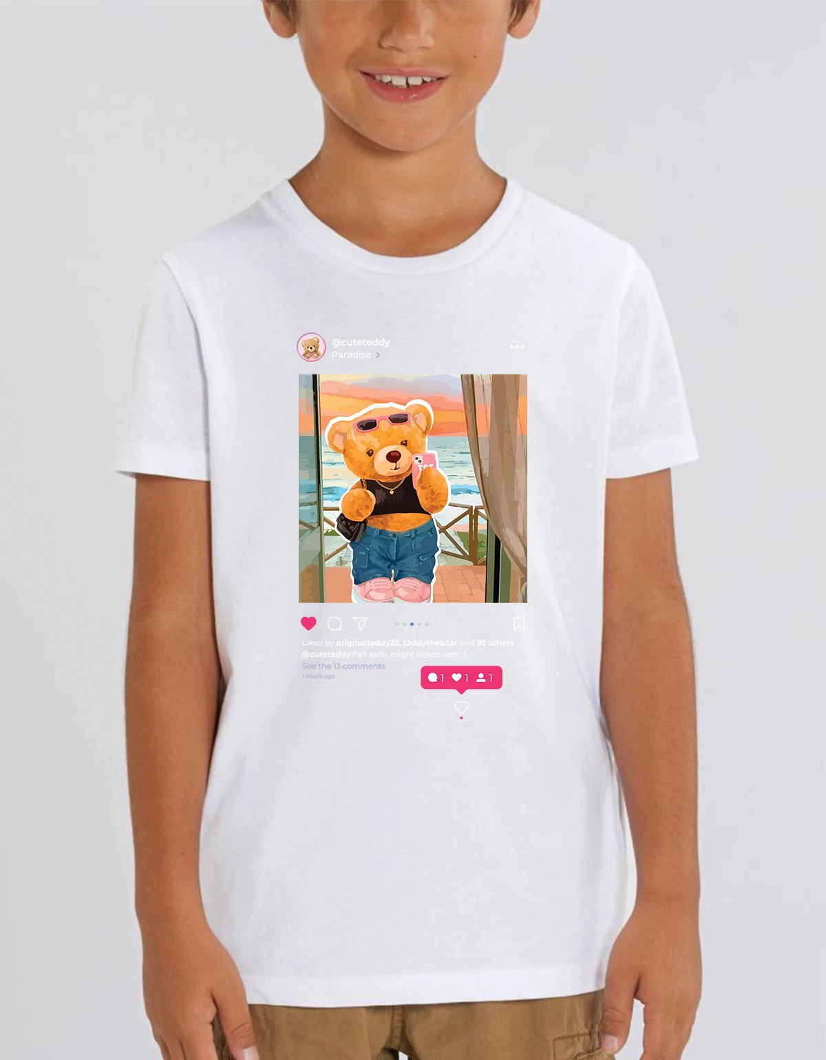 Tricou Premium Copii Insta teddy Tricou Premium Copii Insta teddy