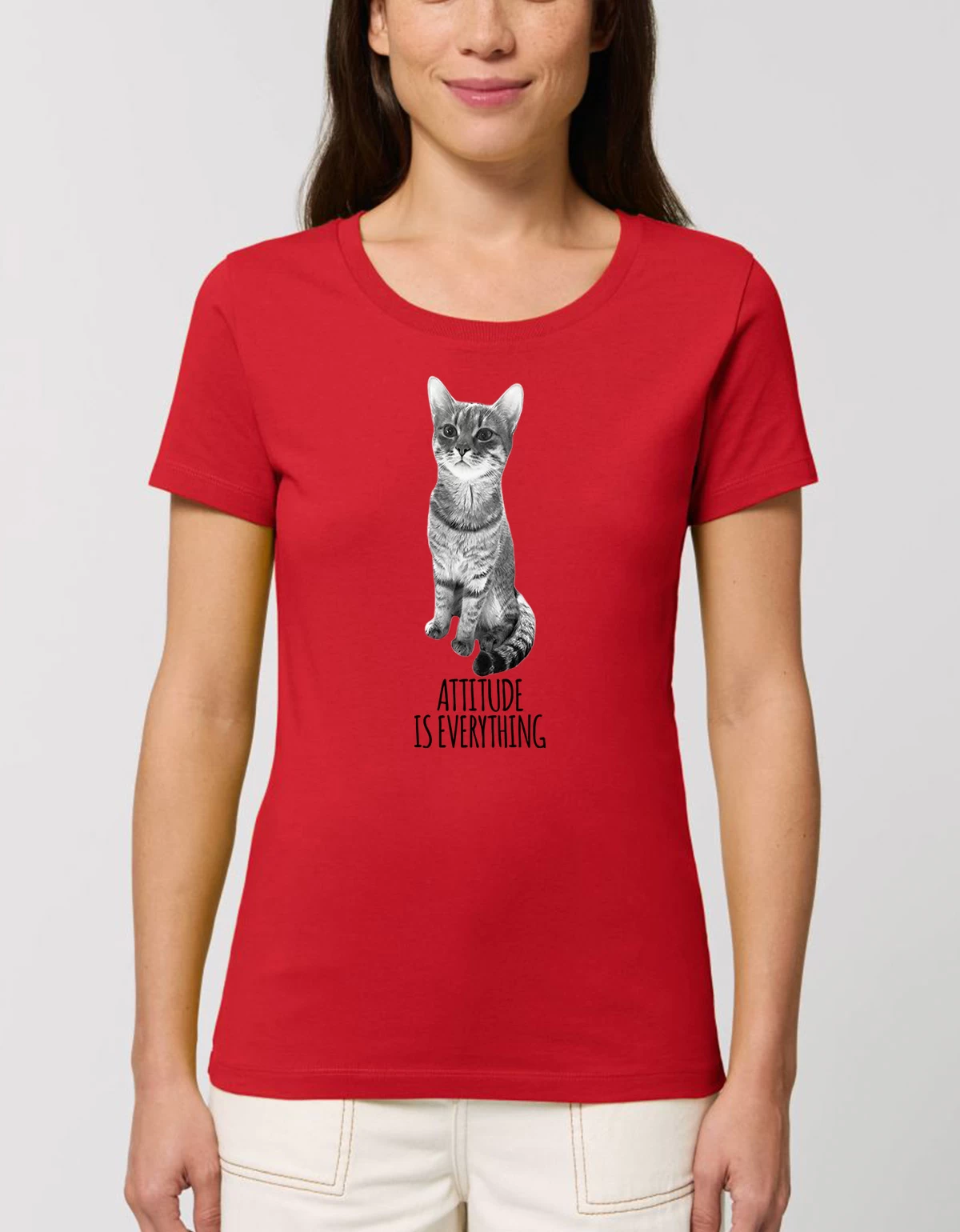 Tricou Premium Dama ATTITUDE IS EVERYTHING Tricou Premium Dama ATTITUDE IS EVERYTHING