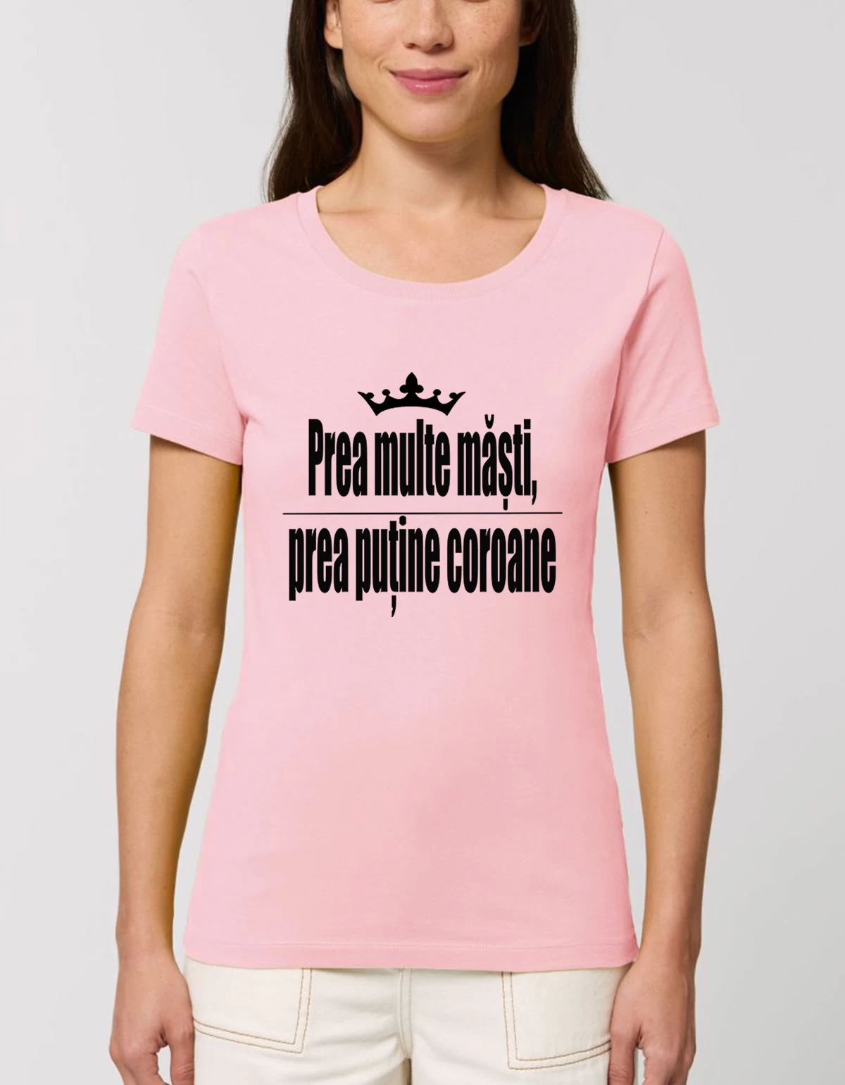 Tricou Premium Dama Prea multe masti prea putine coroane Tricou Premium Dama Prea multe masti prea putine coroane