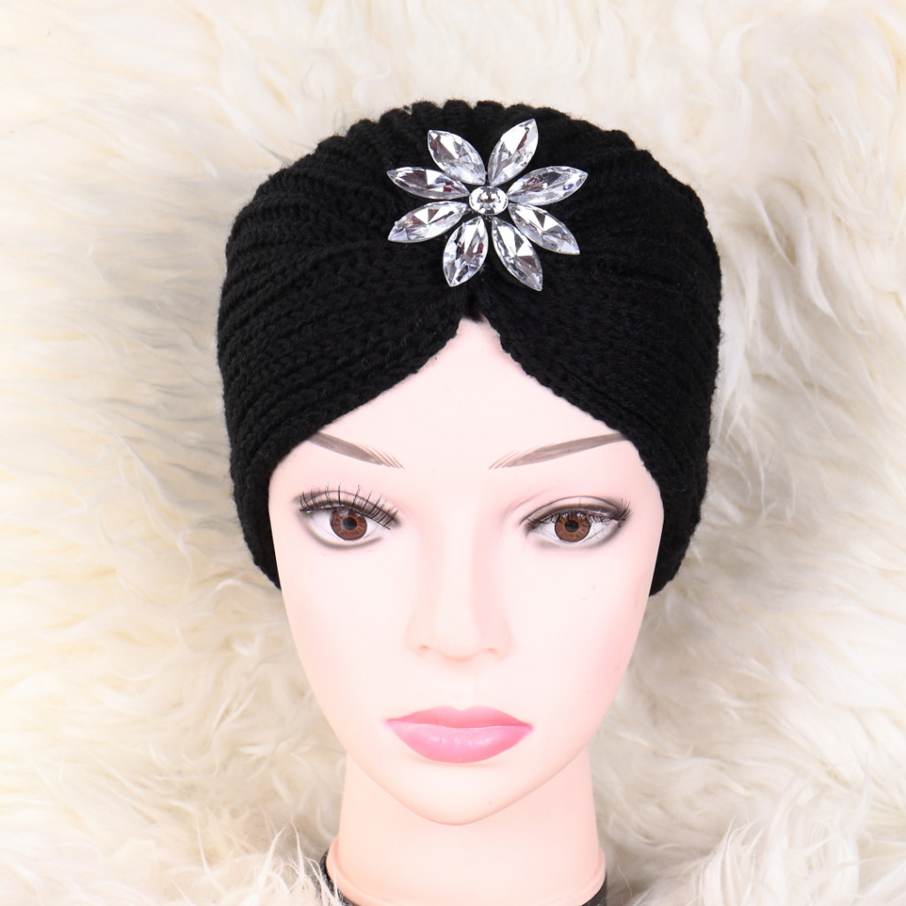 Turban cu floare negru Hatice Turban cu floare negru Hatice